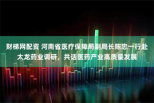 财梯网配资 河南省医疗保障局副局长陈忠一行赴太龙药业调研，共话医药产业高质量发展